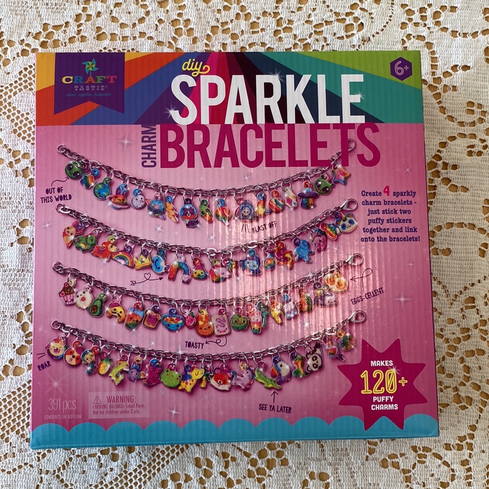 DIY Sparkle Charm Bracelets